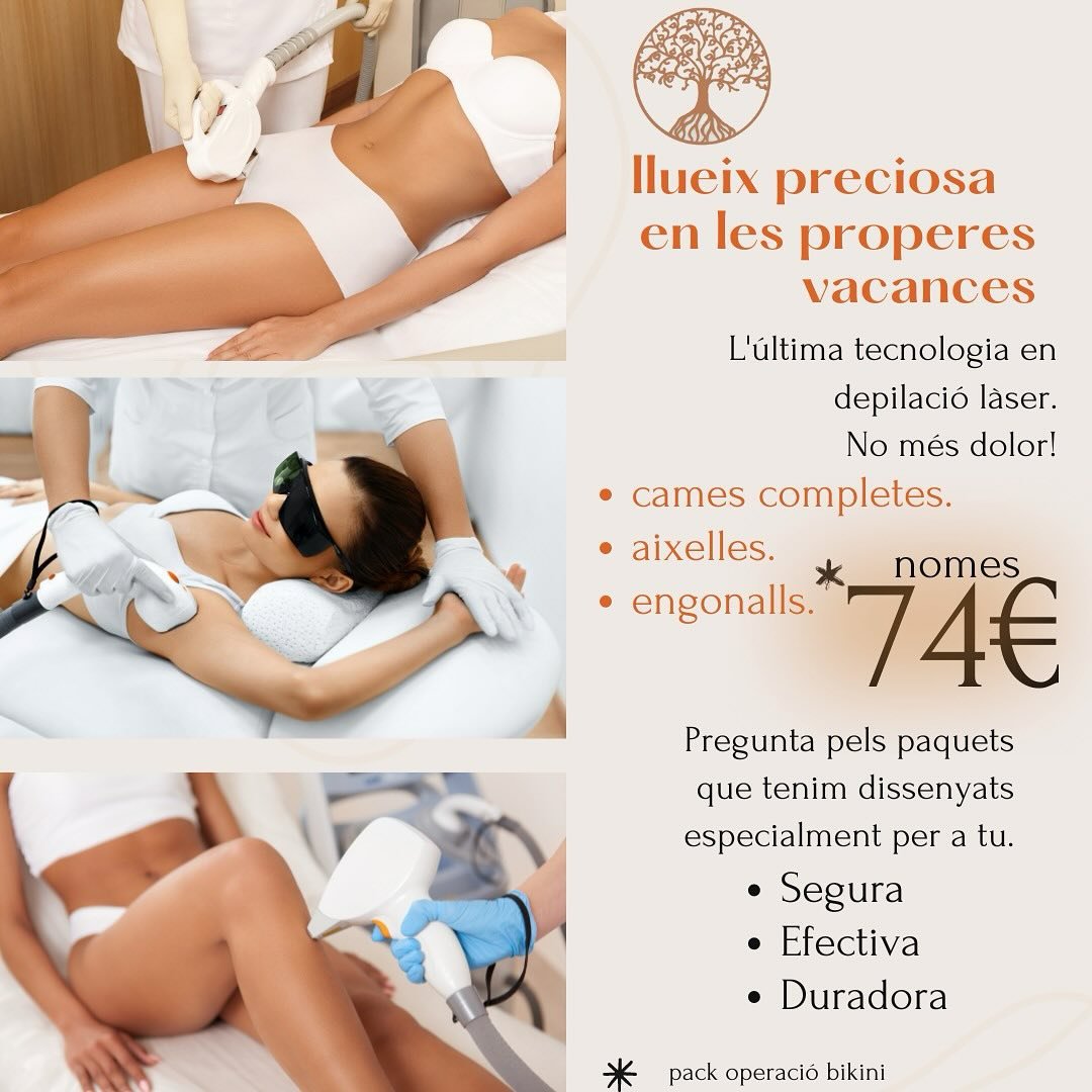 Aprofita la nostra promo especial per aconseguir un aspecte impecable per a les properes vacances de la manera més còmoda i efectiva possible! 🌞 Amb només 74€, podràs gaudir de la depilació làser en cames completes, aixelles i engonalls utilitzant l’última tecnologia, sense dolor! 💫

Diga’ns adéu als mètodes de depilació tradicionals i experimenta la tranquil·litat de la depilació làser, segura i duradora. A més, pregunta’ns pels nostres paquets especialment dissenyats per adaptar-se a les teves necessitats específiques i garantir resultats encara més impressionants! 💃

No esperis més per lluir preciosa i sentir-te segura a la platja o a la piscina aquesta temporada. Agenda ara el teu tractament i estigues preparada per brillar amb confiança amb el nostre pack operació bikini! ✨
..

☎️📲624709/ 812666

📍C/ Dr. Vilanova 9, edifici Thaïs, piso 1c-d. Andorra la Vella.(al costad de la borda pairal)

..

#naturalbeauty
#bellezanatural
#depilacionlaser
#asirox
#asiroxmedical
#depilaciondiodolaser
#pielsana
#pielperfecta❤️
#asiroxtratamientos
#asiroxmedical
#tuestetica
#tuesteticaenlasmejoresmanos
#nosencantacuidardeti
#andorralovers♥️